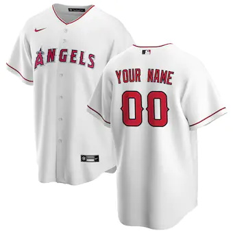 youth nike white los angeles angels home replica custom jer